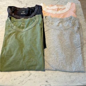 Pink aerie distressed boyfriend t-shirt